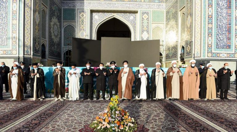 مراسم صدح الأناشيد داخل العتبة الرضوية المقدسة