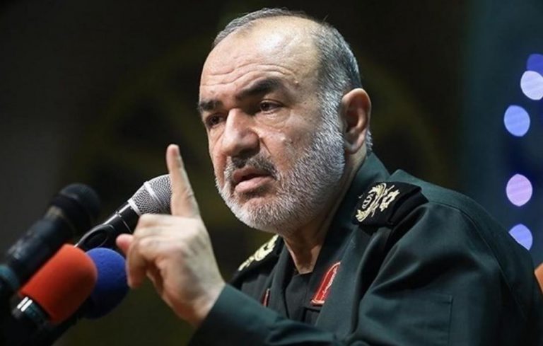 قائد حرس الثورة الإسلامية يتحدث لأول مرة بمهرجان جماهيري في غزة اليوم