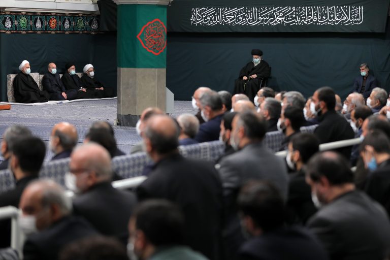 مراسم عزاء لليلة استشهاد الصدّيقة الشهيدة السيدة الزهراء (ع) بحضور الإمام الخامنئي (دام ظله)