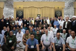 لقاء أصحاب المواکب في سامراء مع متولي العتبة الرضویة المقدسة