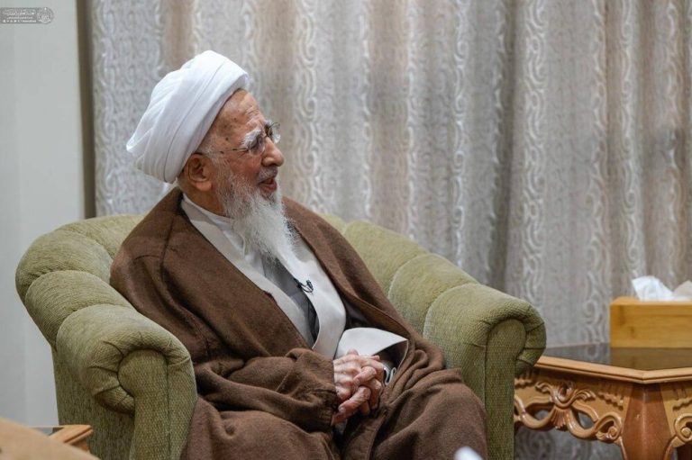 بالصور/ الأمين العام للعتبة العلوية المقدسة يلتقي المرجع الديني سماحة الشيخ جوادي الآملي