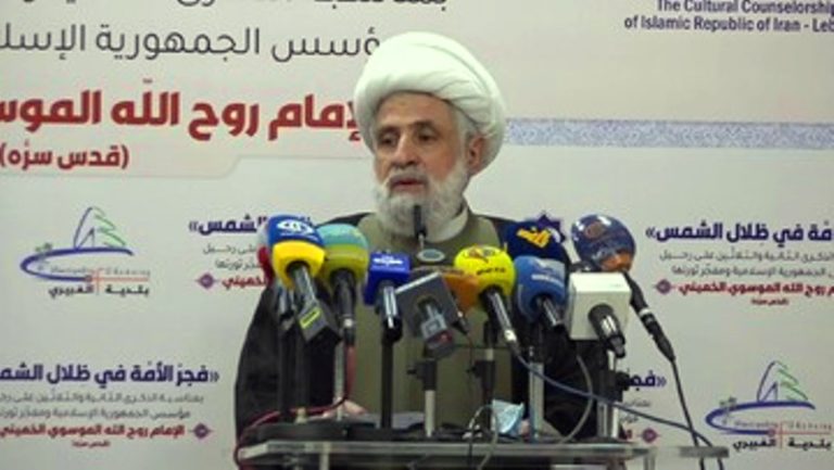 الشيخ نعيم قاسم في ذكرى رحيل الإمام الخميني (قده): نعيش الأمل بانتصار الحقّ على الباطل