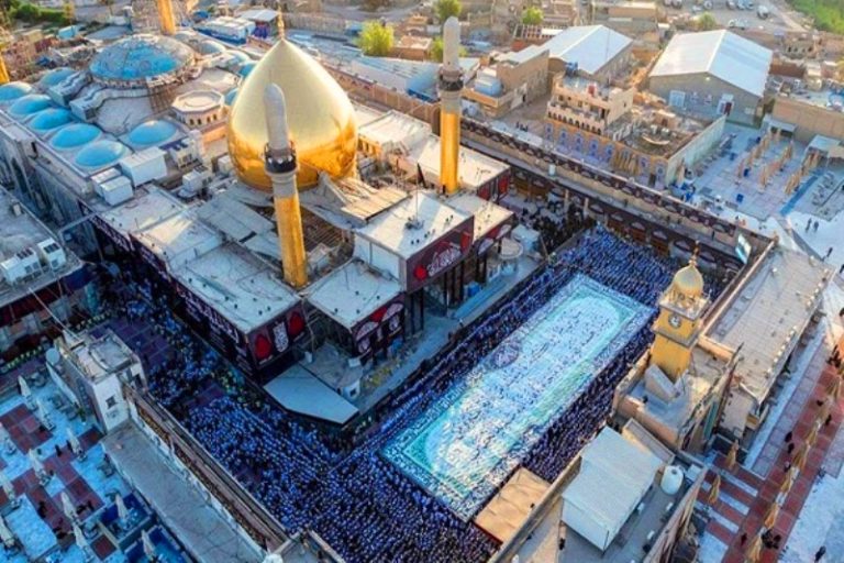 موكب بني عامر يحيي مراسم العزاء الحسيني في سامراء بآية من سورة البقرة
