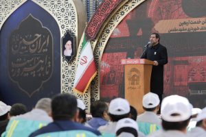 أقيمت مراسم « إذن خدمة خدّام الأربعین» الروحانیة في الحرم الرضوي الشریف