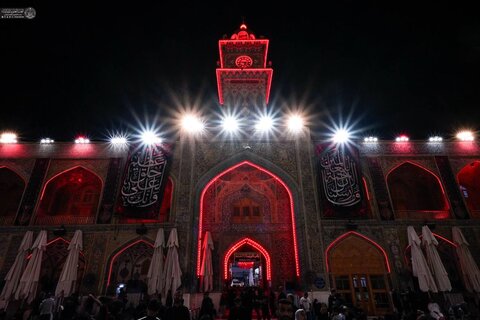 الصحن العلوي المُطهَّر يَلبس حُلّةَ الحزن استعداداً لذكرى رحيل النبي الأعظم (ص)