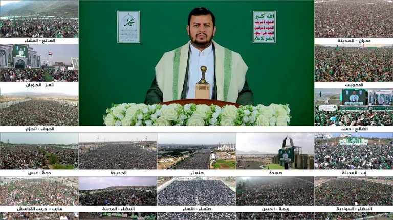 إحياء مليوني في صنعاء للمولد النبوي.. والسيد الحوثي: ماضون في معادلة الحصار بالحصار